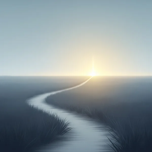 Abstrakter Pfad, der die Reise zu einer bipolaren Diagnose zeigt