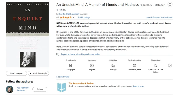 An Unquiet Mind: A Memoir of Moods and Madness
