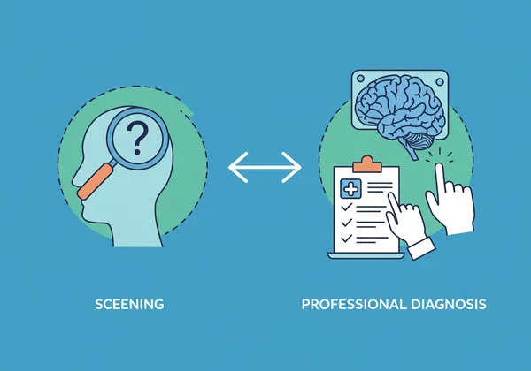 Screening vs. professional bipolar diagnosis journey