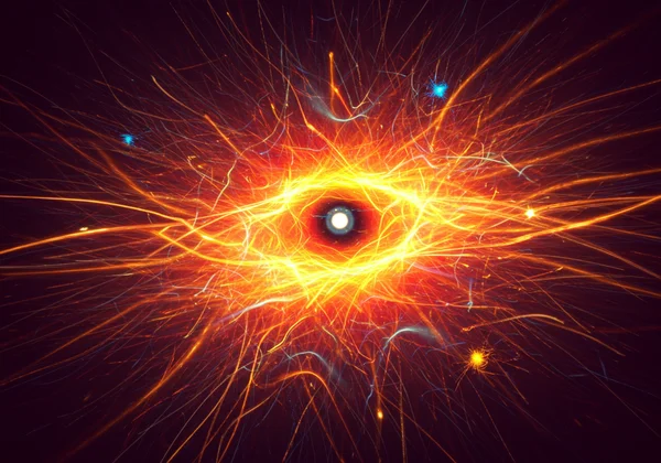 Abstract depiction of racing thoughts and high energy
