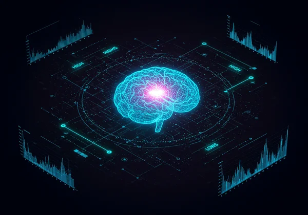AI 系统从数据点分析情绪模式